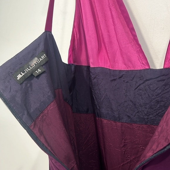 JILL Jill Stuart Women Plunging V-Neck Formal color-block Evening Dress size 14 - Picture 9 of 10